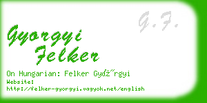 gyorgyi felker business card